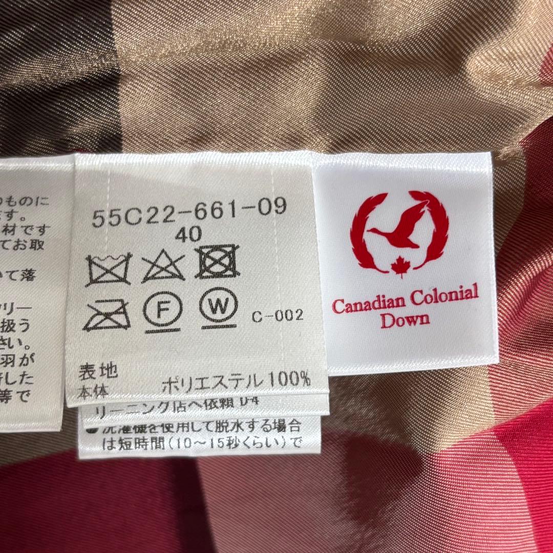 BLUE LABEL CRESTBRIDGE ダウンコート チェック 40 L