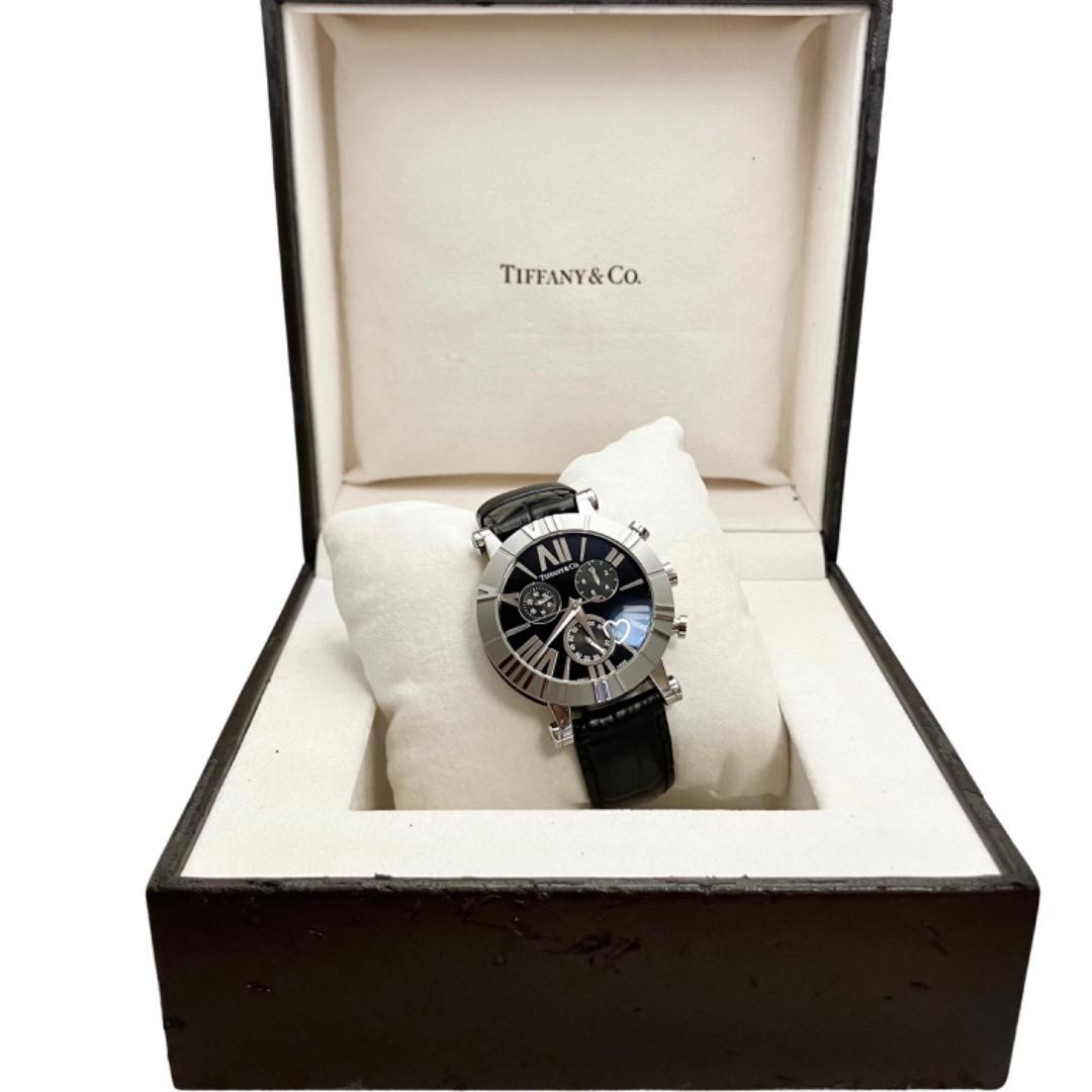 【内部点検済】ティファニー アトラス クロノグラフ クォーツ ユニセックス