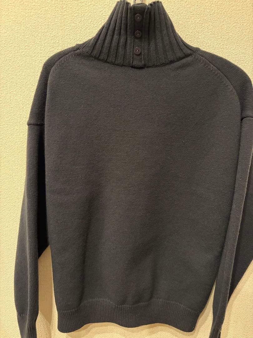 regleam ハイネックボタンニット ネイビー
