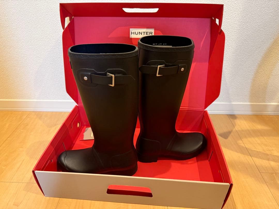 Hunter レディース オリジナル トール レインブーツ ブラック
