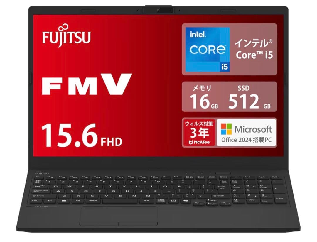 【新品・未使用】FMV 富士通 ノートパソコンOffice 2024/15.6型