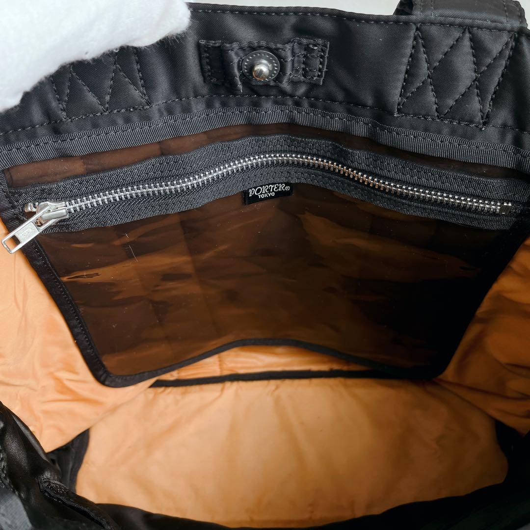 希少 ポーター タンカー トートバッグ 黒 肩掛け A4収納 廃盤 ビジネス通勤