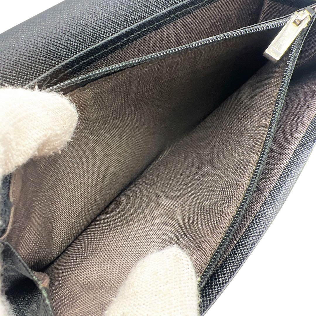 専用BURBERRY ブラック レザー ノバチェック メンズ 長財布 6639