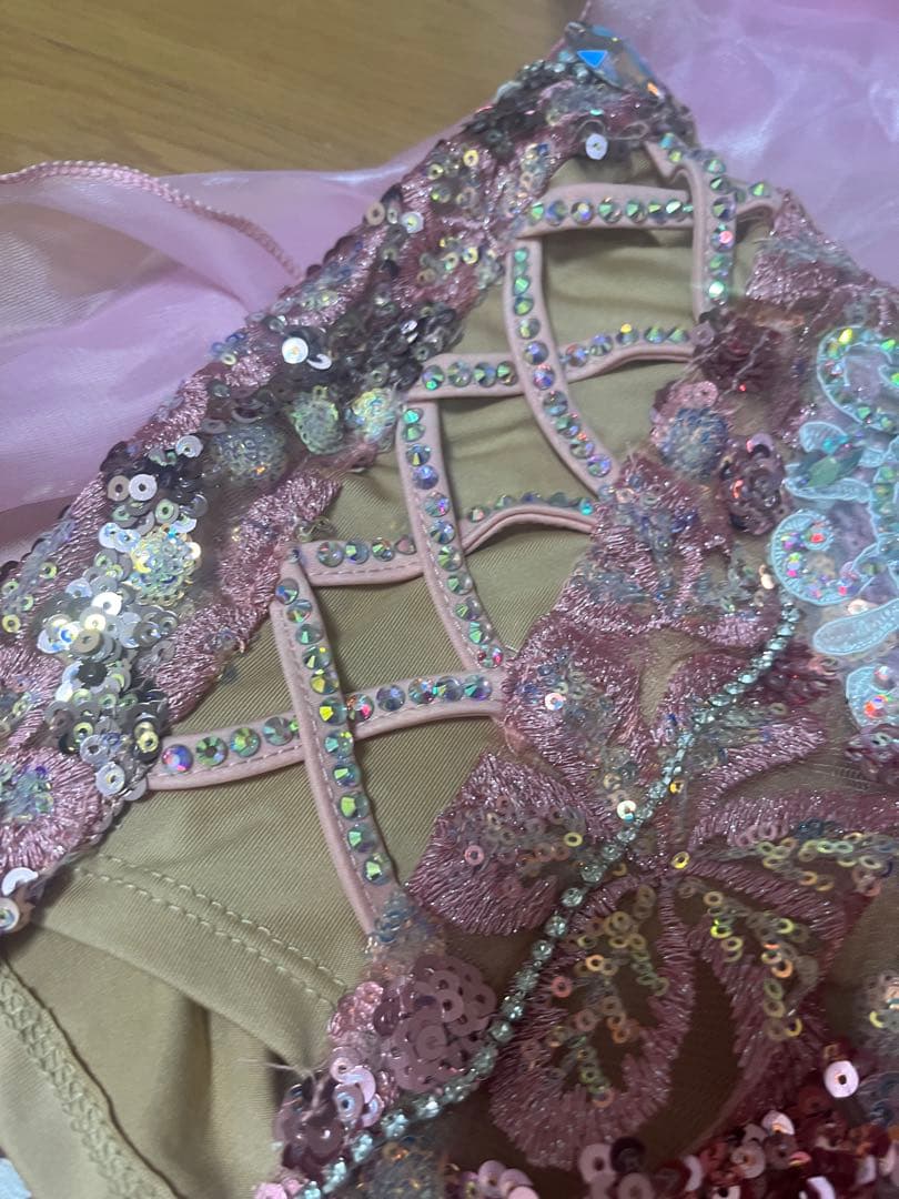 妖精ピンク色ベリーダンス衣装