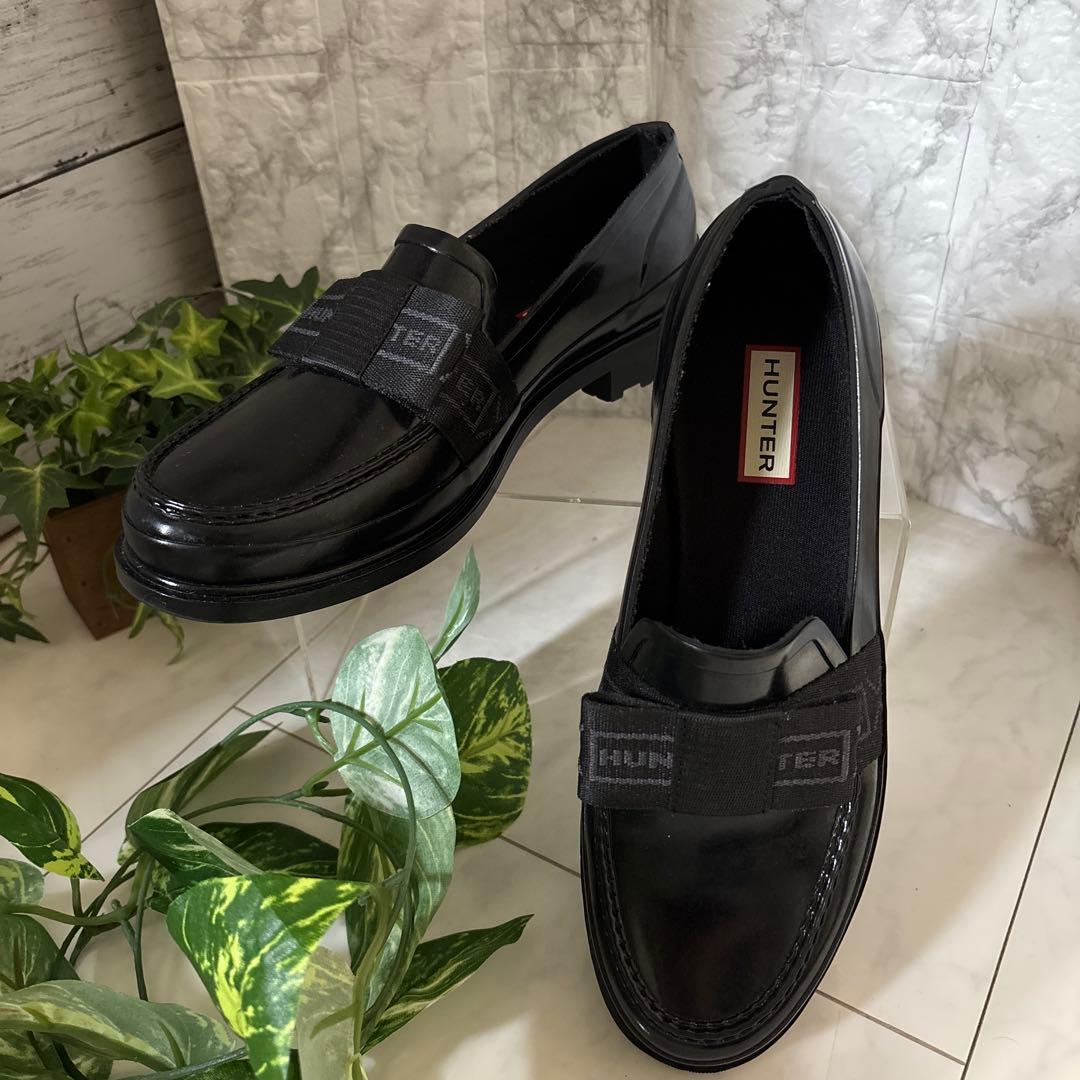 ⭐︎専用⭐︎HUNTER ハンター　リボンペニーローファーレインシューズ UK6