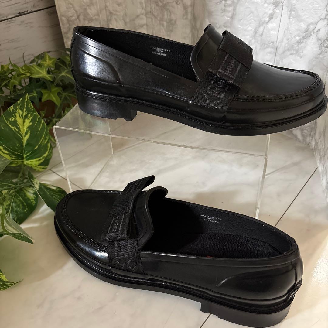 ⭐︎専用⭐︎HUNTER ハンター　リボンペニーローファーレインシューズ UK6