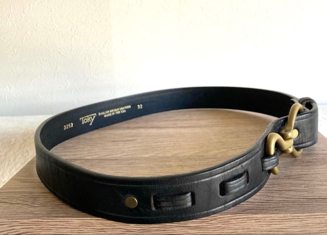 TORY LEATHER トリーレザー フーフピック ベルト W32 黒