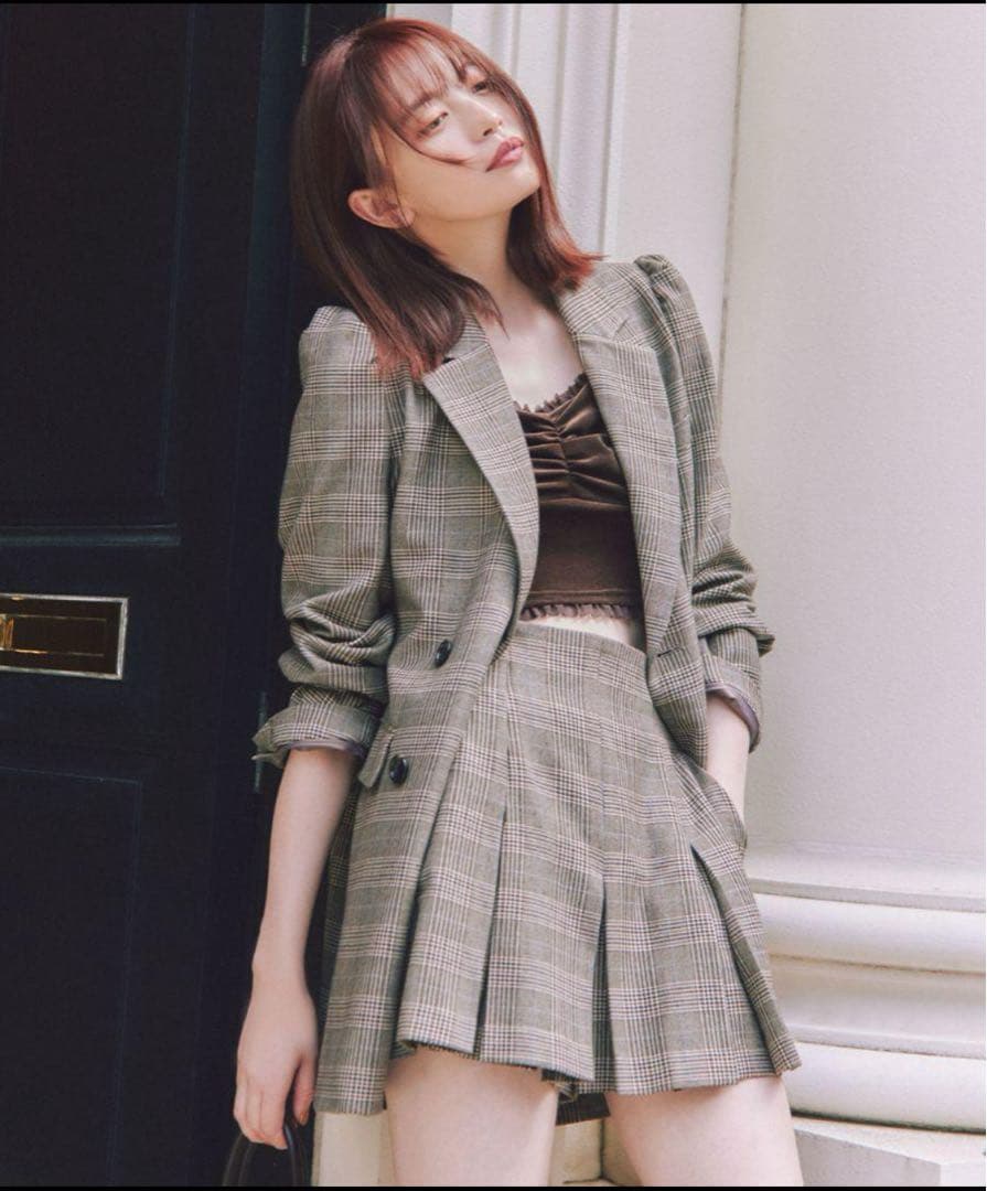 即完　ココディール　ベロアビスチェキャミソール　ブラウン　25AW