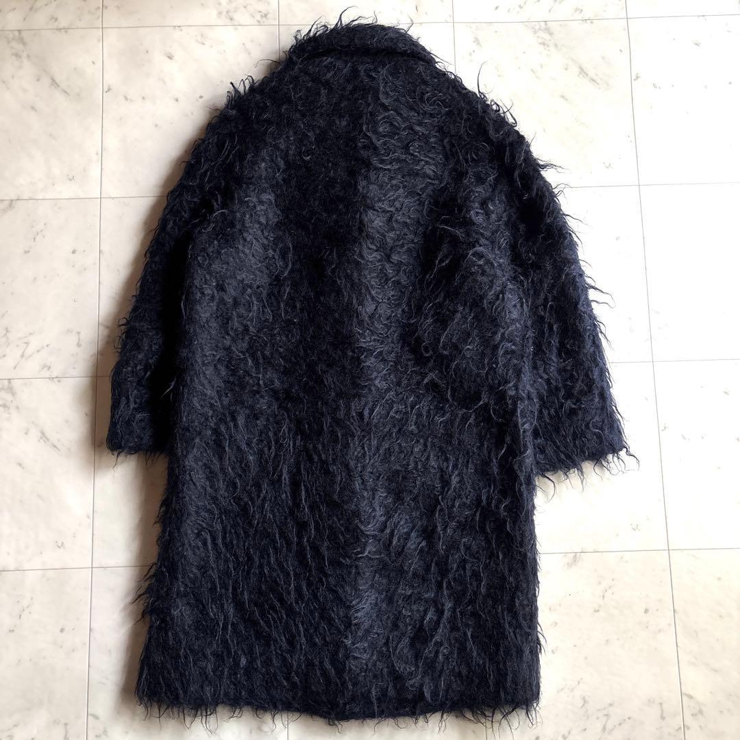 美品 デパリエ モヘアシャギーコート 38 オーバーサイズ 定価17万 黒