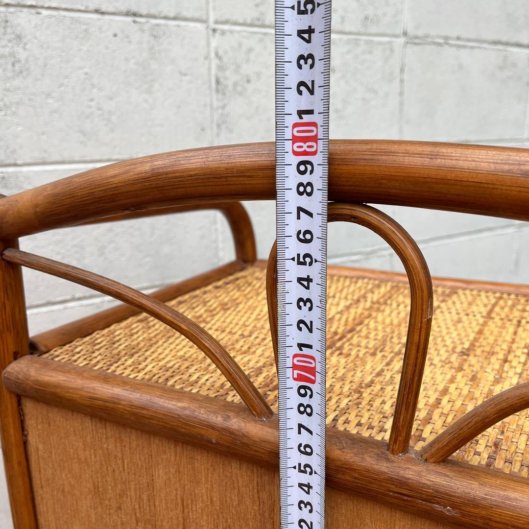 古家具◾️ナチュラル天然素材 4杯 籐ラタンチェスト/ 整理棚