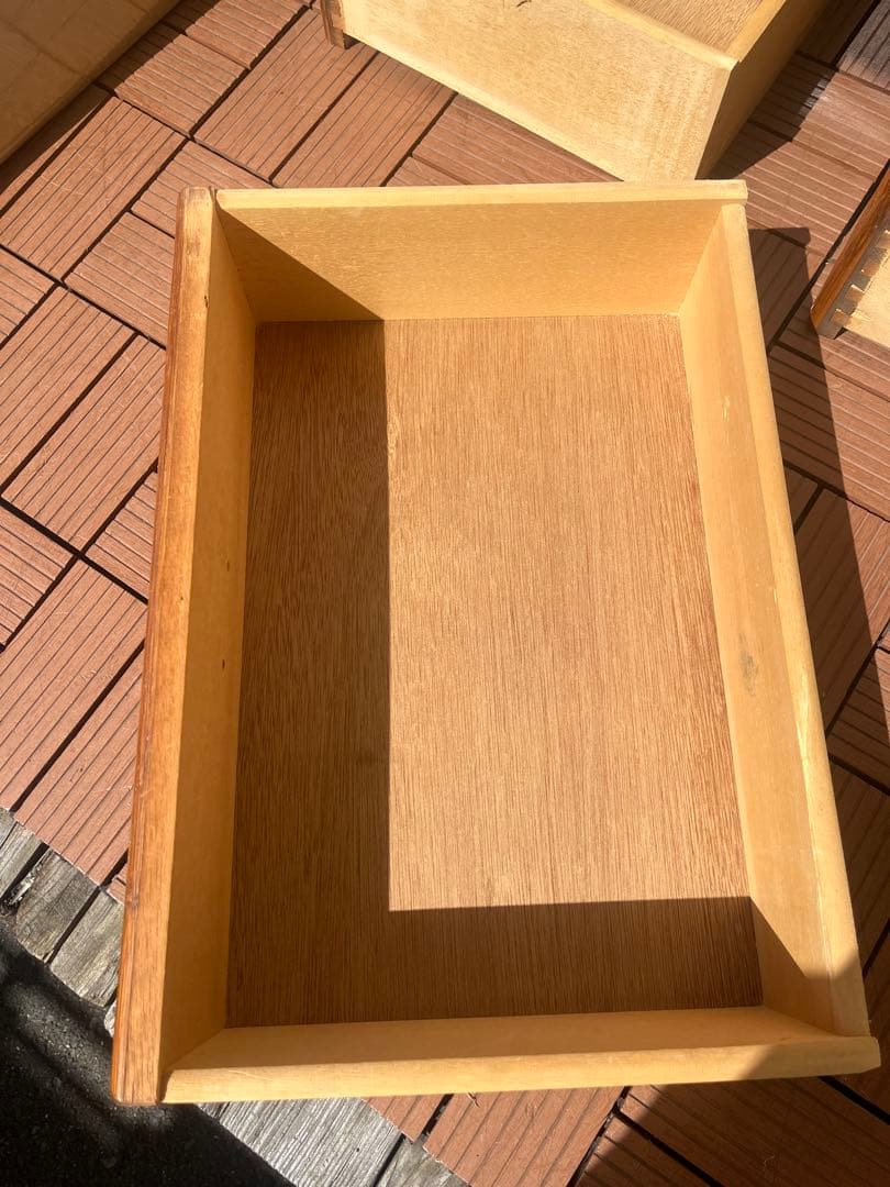 古家具◾️ナチュラル天然素材 4杯 籐ラタンチェスト/ 整理棚