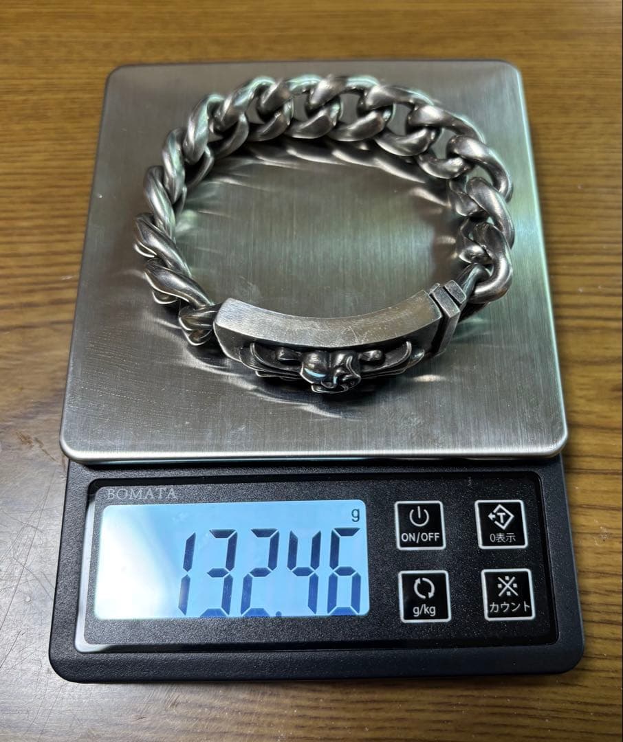 SILVER925ブレスレット925 刻印あり 重量132g 美品 極太