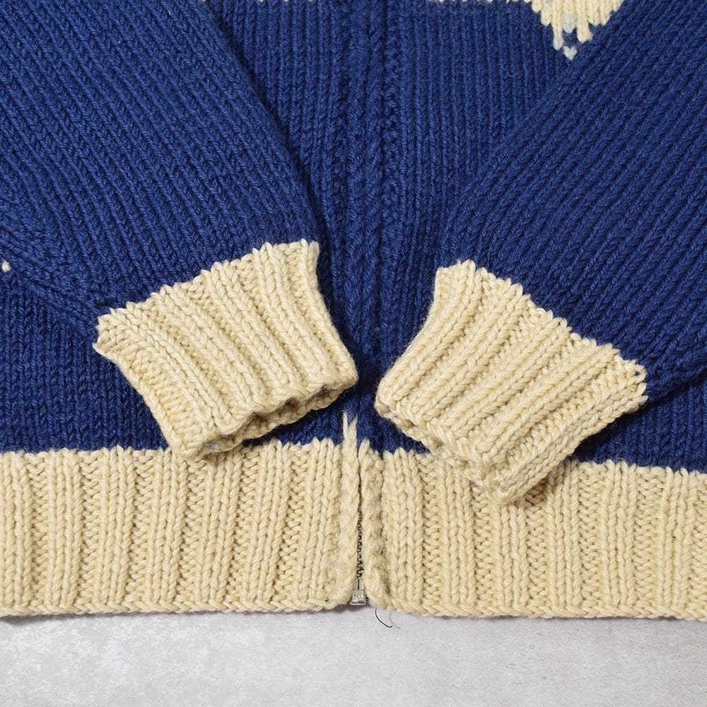 90s ALASKA カウチン ニット セーター S 古着 アメカジ ビンテージ