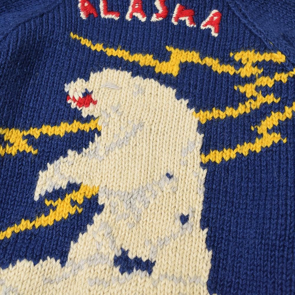 90s ALASKA カウチン ニット セーター S 古着 アメカジ ビンテージ