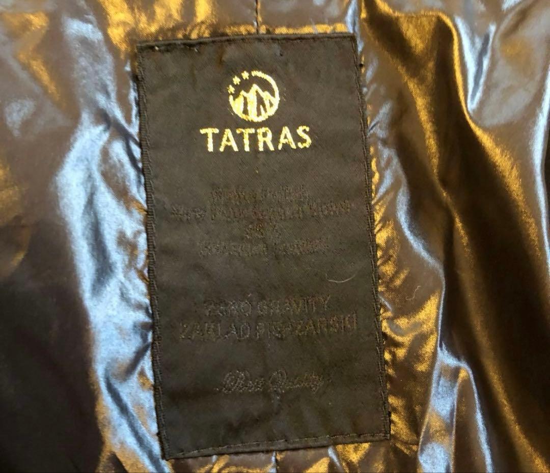 タトラス　ロングダウンコート　ラクーンファー　ブラック　L