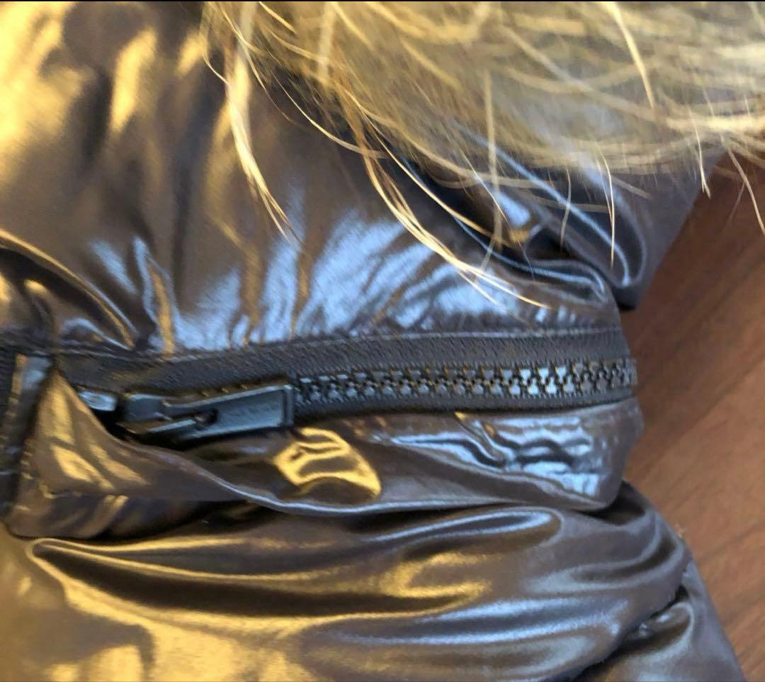 タトラス　ロングダウンコート　ラクーンファー　ブラック　L