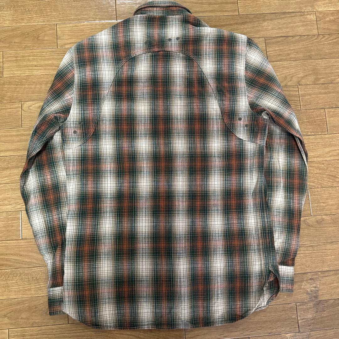 ダブルアールエル　オンブレチェックシャツ　xs