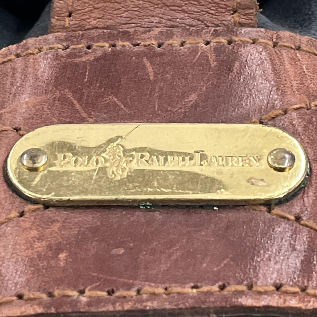 ポロラルフローレン　ブラックウォッチ　ショルダーバッグ　チェック柄　PVCレザー