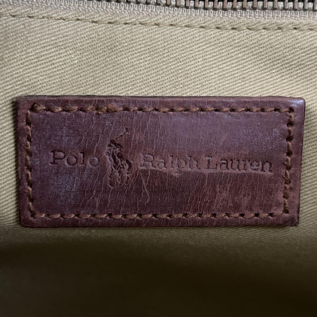 ポロラルフローレン　ブラックウォッチ　ショルダーバッグ　チェック柄　PVCレザー