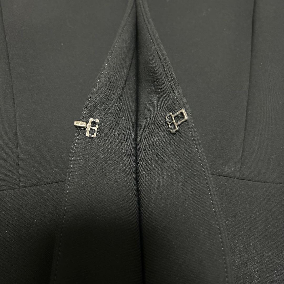 美品✨23区 スーツ セットアップ パンツ ノーカラー ボタンレス ビジネス 黒