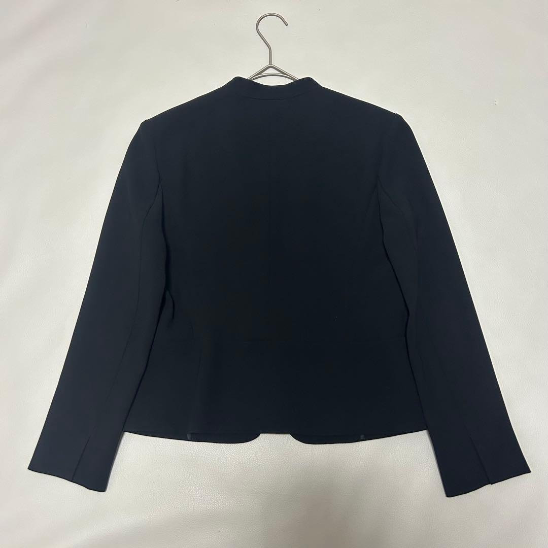 美品✨23区 スーツ セットアップ パンツ ノーカラー ボタンレス ビジネス 黒