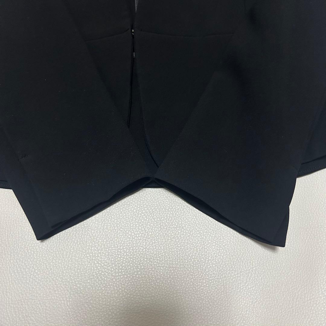 美品✨23区 スーツ セットアップ パンツ ノーカラー ボタンレス ビジネス 黒
