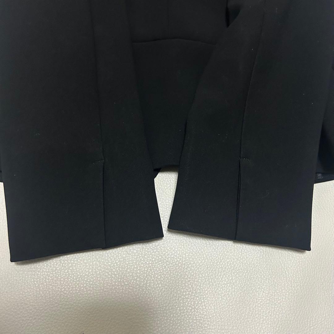 美品✨23区 スーツ セットアップ パンツ ノーカラー ボタンレス ビジネス 黒