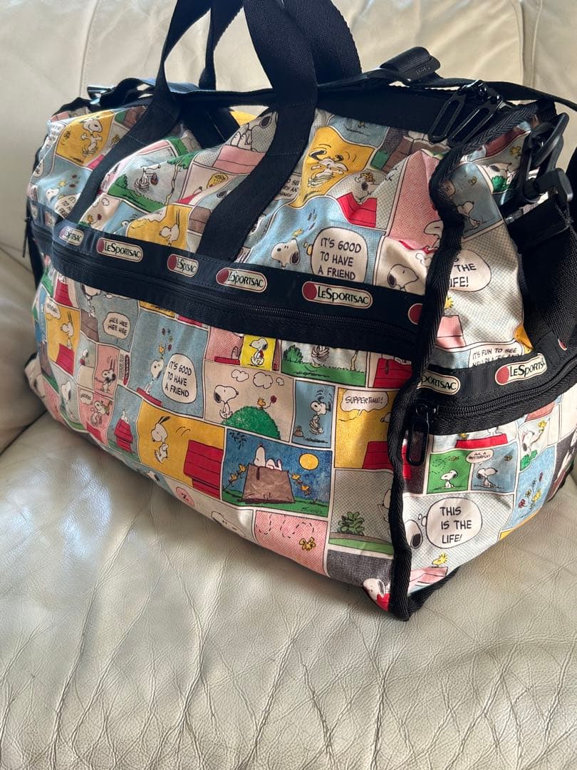 大容量　美品 2wayレスポートサックボストンバッグスヌーピーポーチ付き