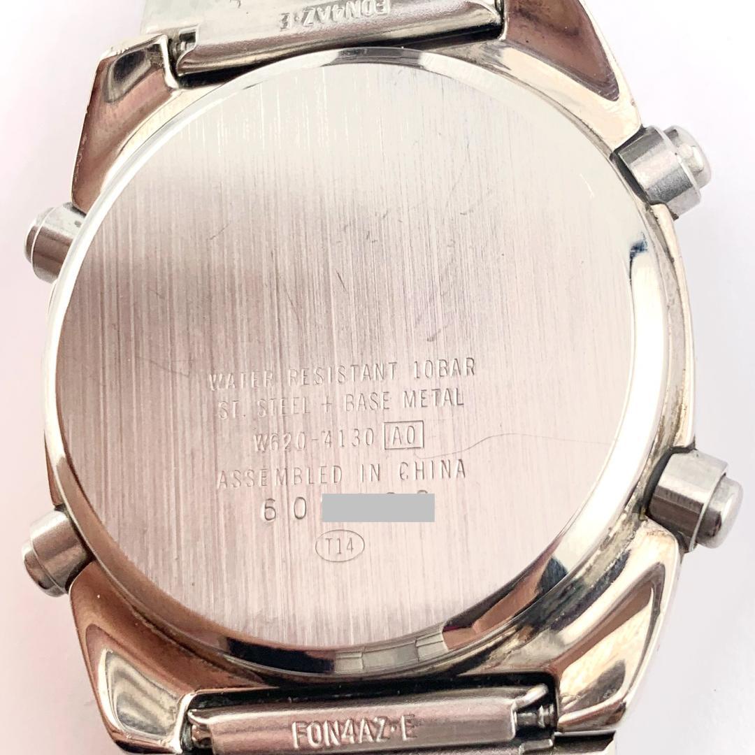 7-4832 アルバ W620-4130 デジタル腕時計 ステンレスシルバー