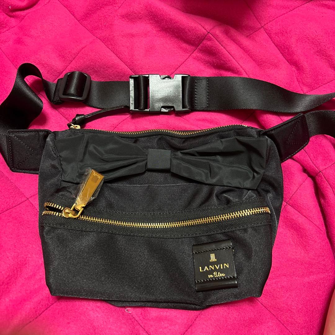 LANVIN en Bleu トロカデロ ウエストポーチ 黒ブラックボディバッグ