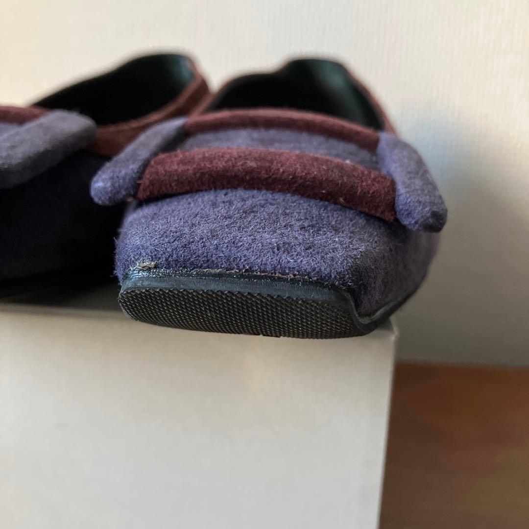 Roger Vivier ロジェヴィヴィエ　スエード　フラットジュース　25cm