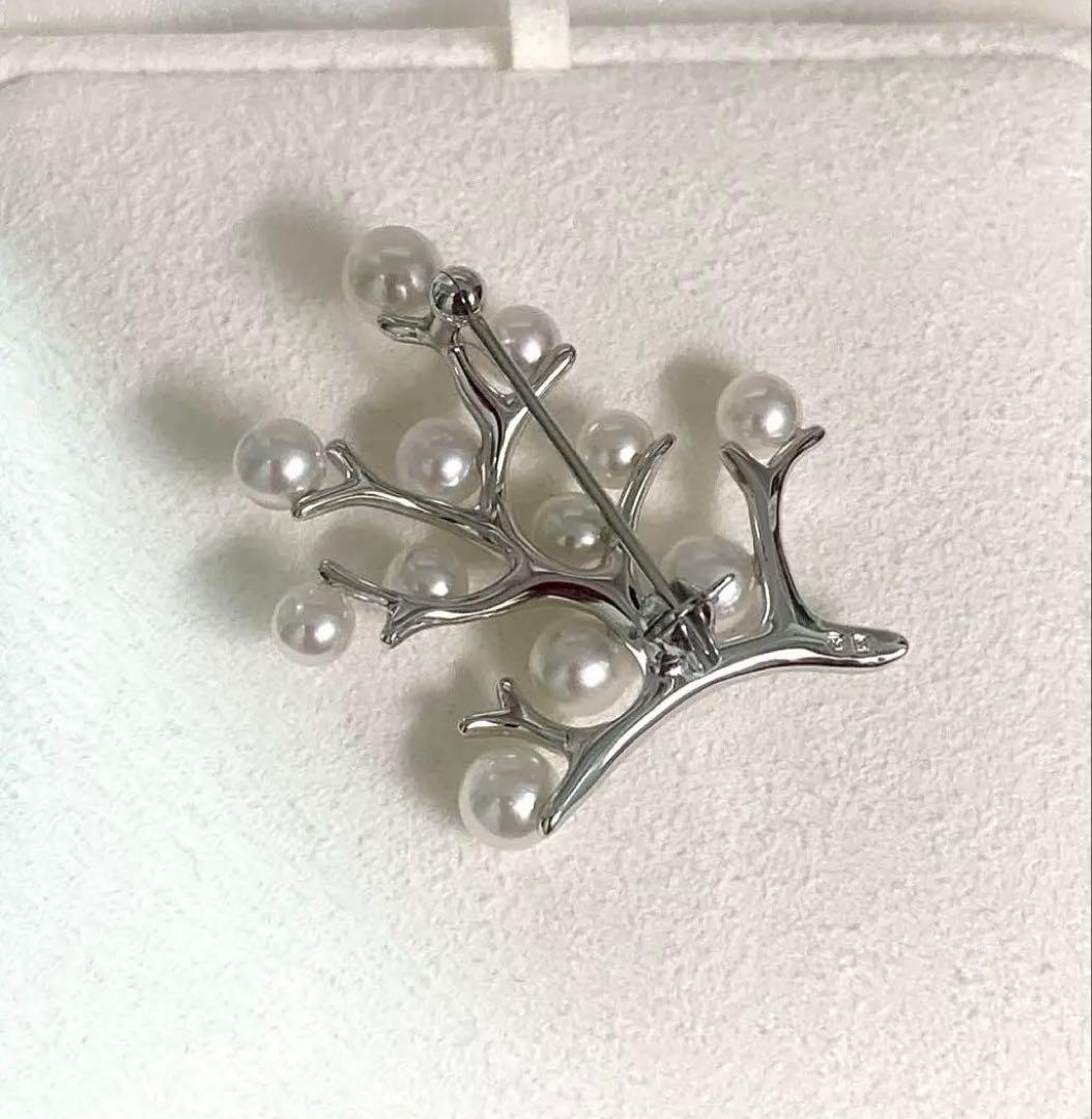 【新品未使用品・幸福の木】ミキモト パール ベビーパール ブローチ 付属品一式