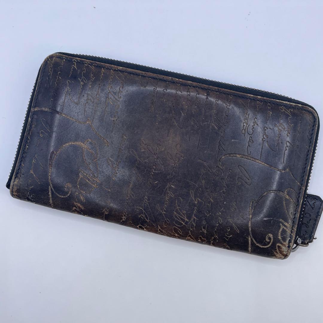 特価✨ ベルルッティ 長財布 カリグラフィー レザー ラウンドファスナー 茶