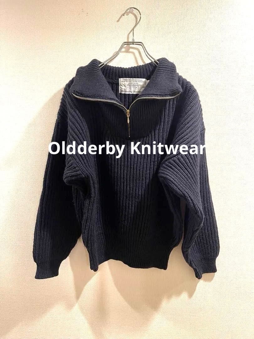 Oldderby Knitwearオールドダービーニットウェアハーフジップニット