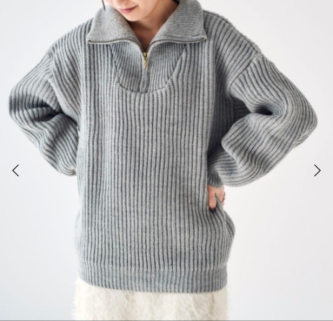 Oldderby Knitwearオールドダービーニットウェアハーフジップニット