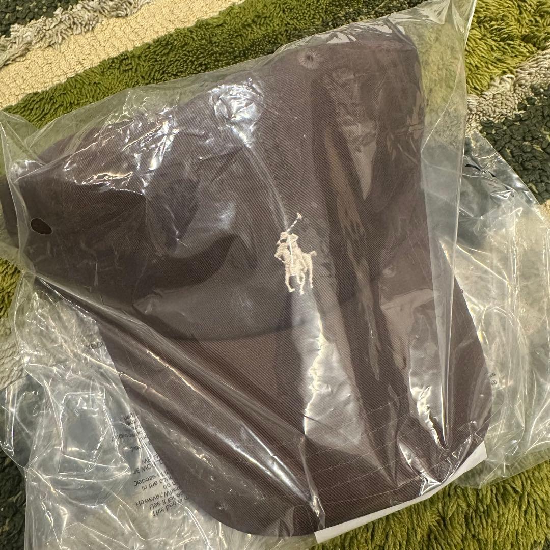 希少　POLO ポロラルフローレン　キャップ　ブラウン　ホワイトベージュ　茶白