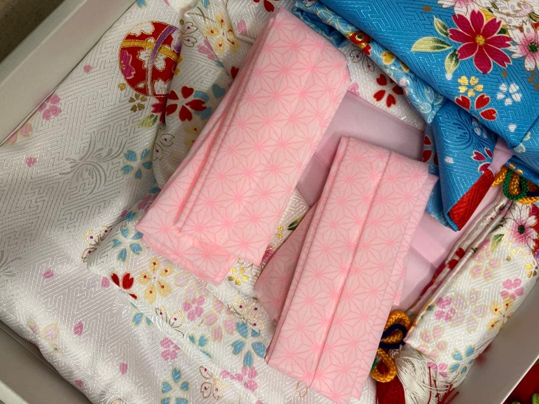 【美品】 七五三 子供 着物 衣裳 5歳 水色 セット