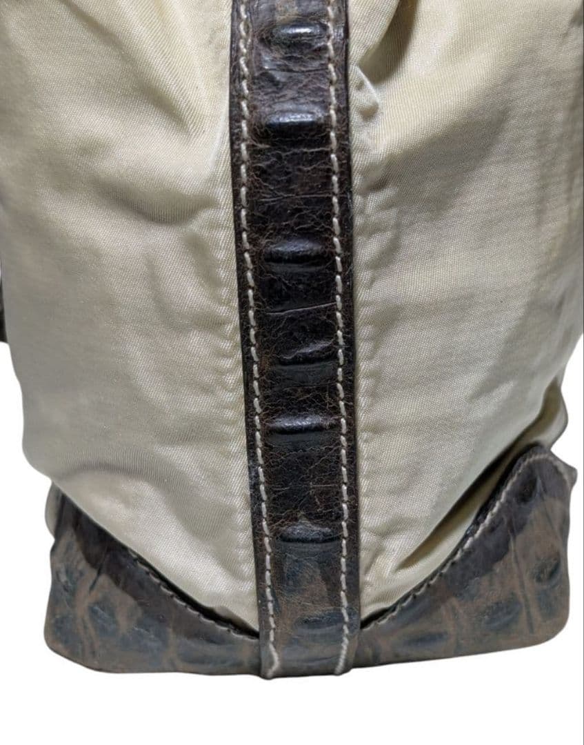 フェンディ FENDI 巾着 バケットバッグ クロコ型押し ヴィンテージ 正規品