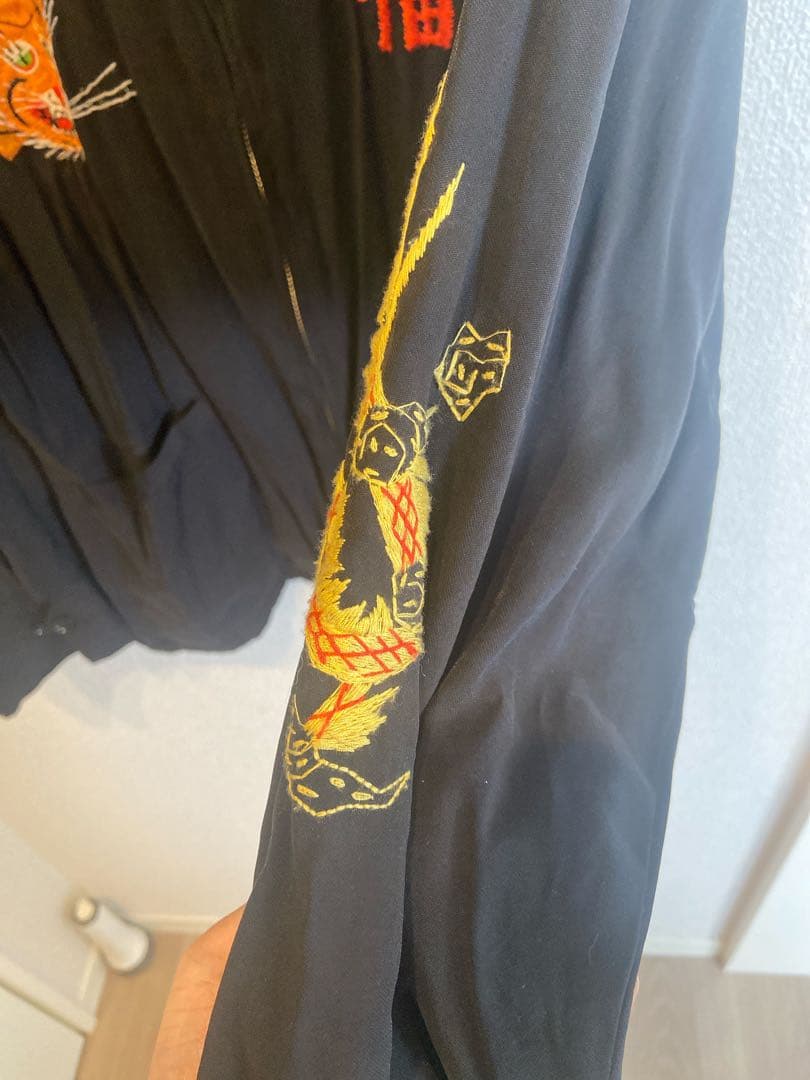黒 スカジャン 虎 龍刺繍　ベトジャン　最終値下げ