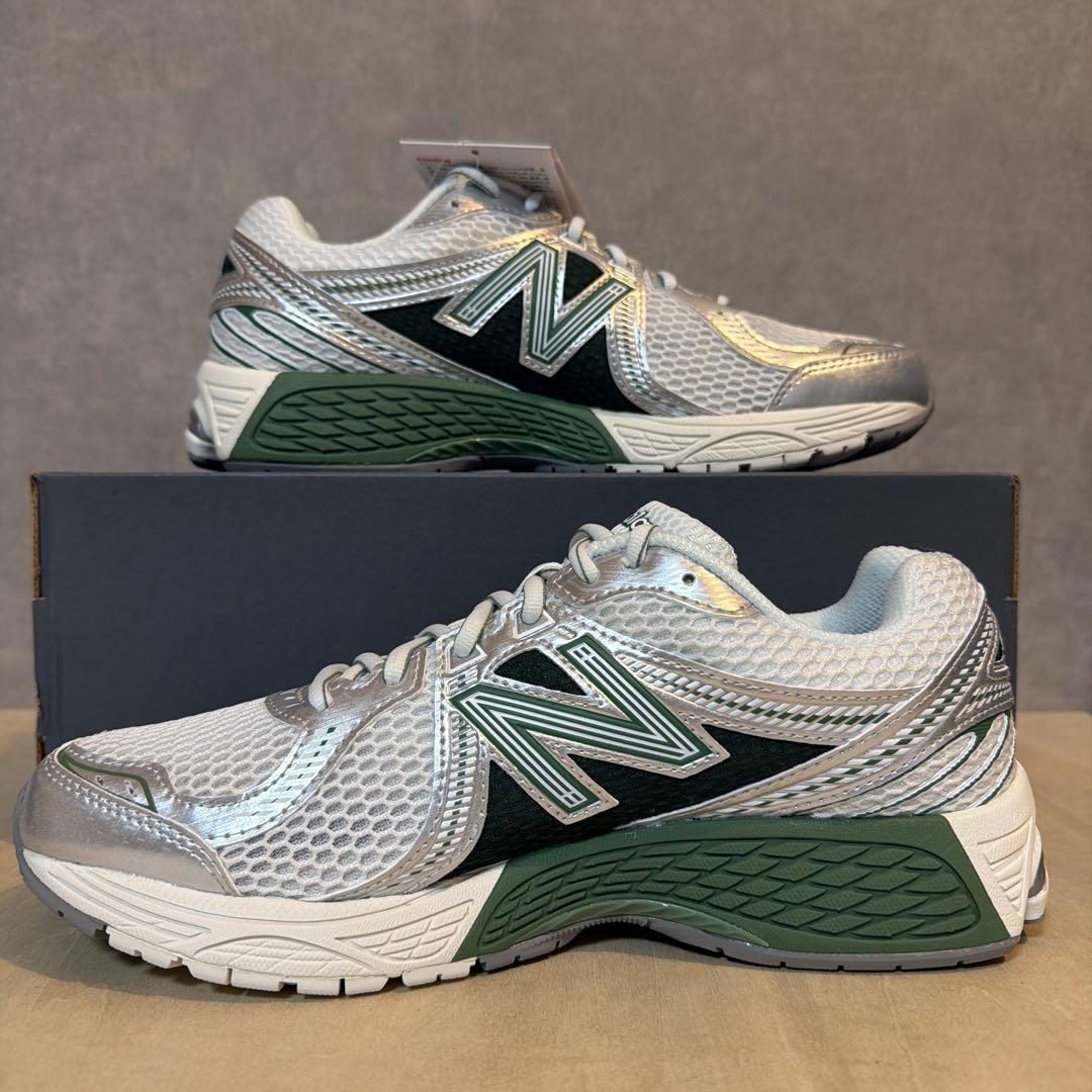 ニューバランス 新品 ML860GP2 シルバー グリーン 26cm
