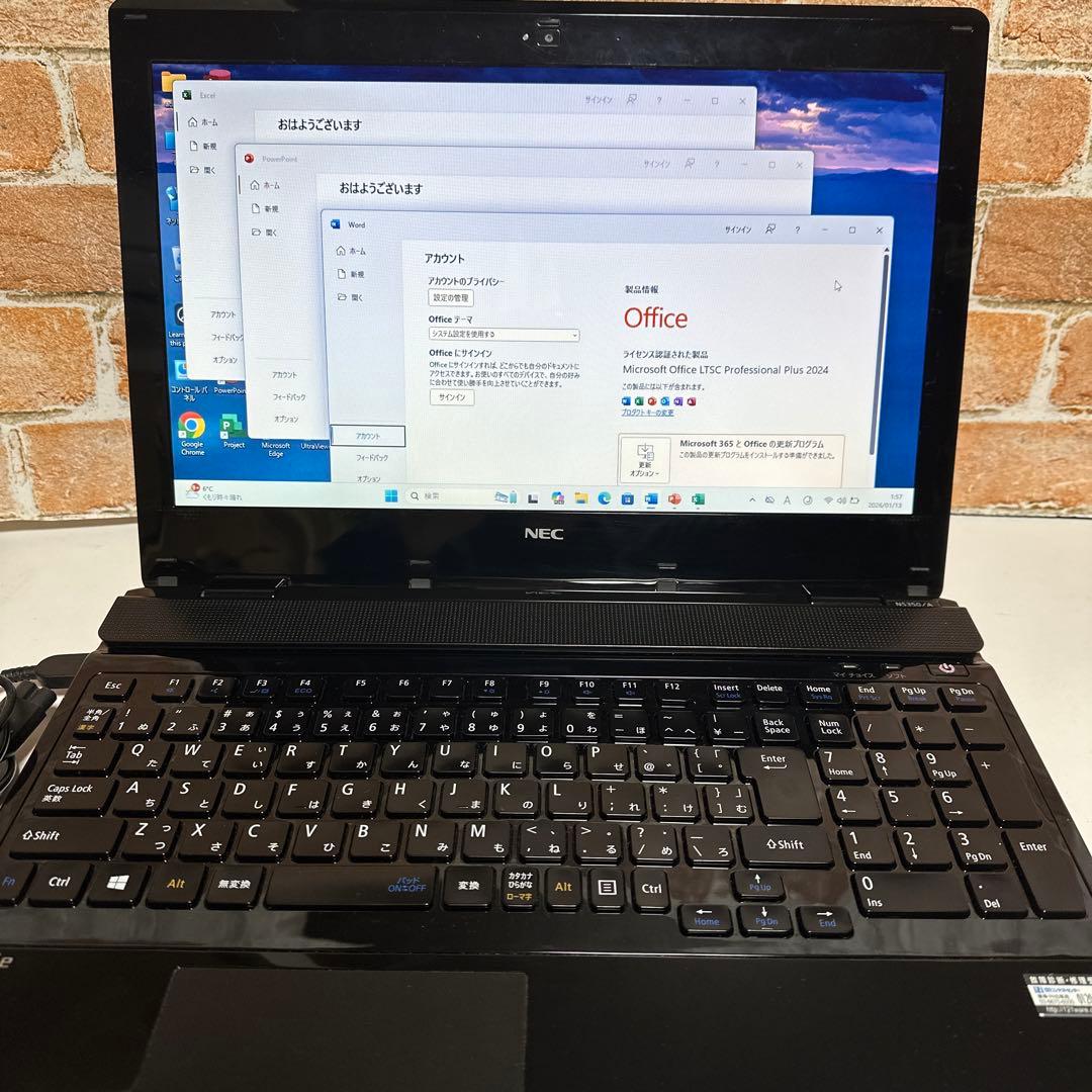 NECノート PC Webカメラ　高速起動SSDWindows11 オフィス付き