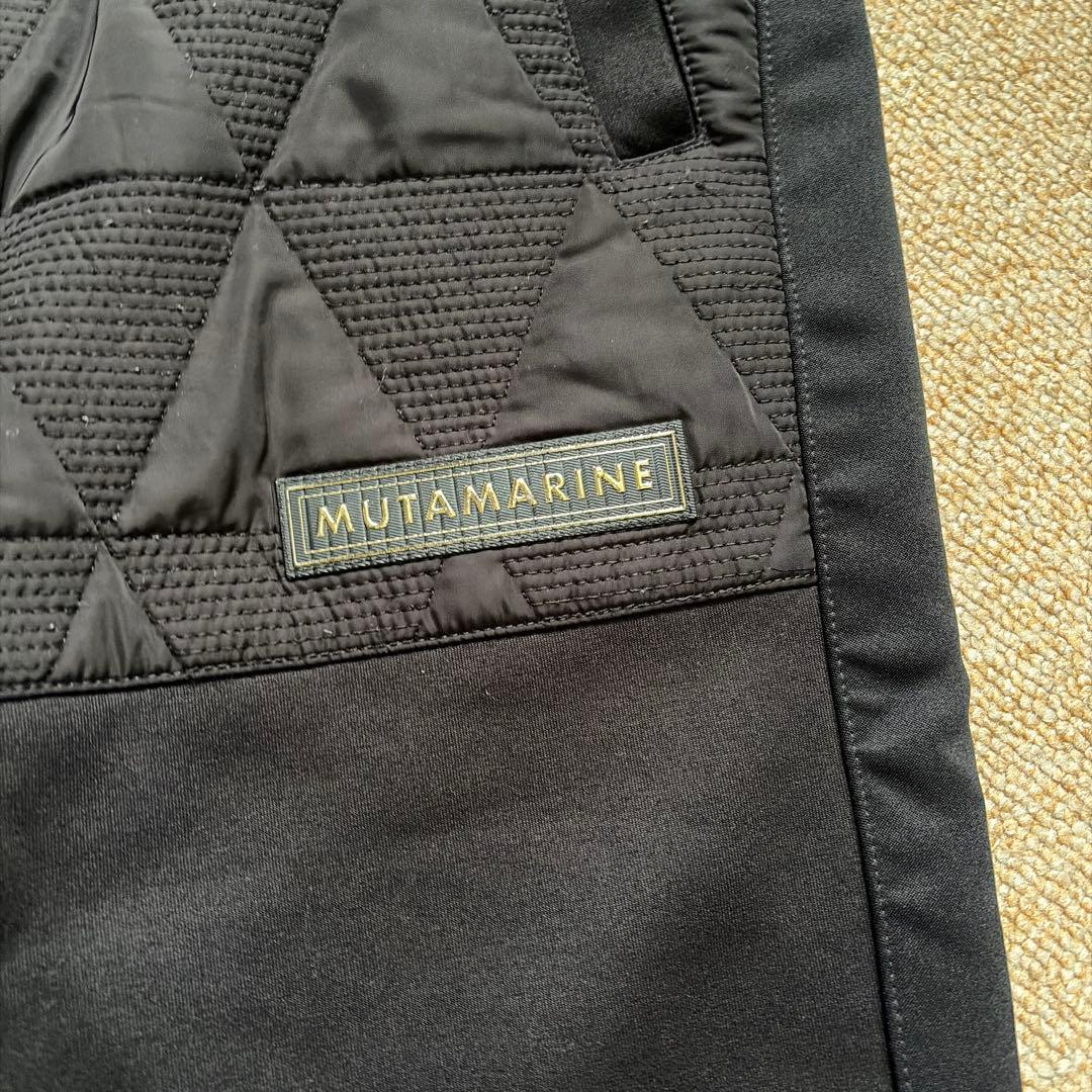 MUTAMARINE ブラックパンツ キルティングポケット