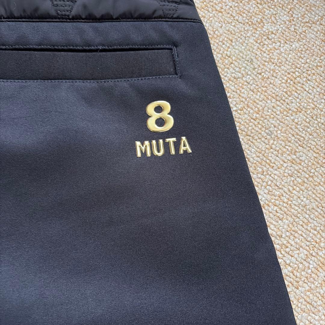 MUTAMARINE ブラックパンツ キルティングポケット