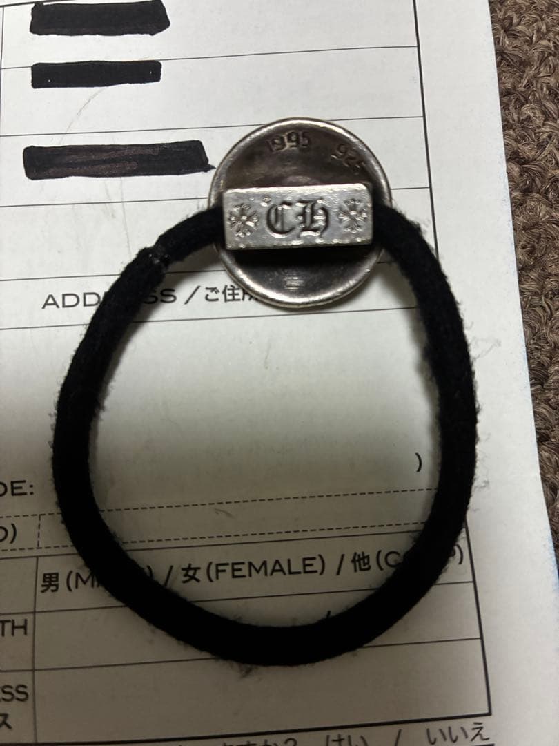 クロムハーツ　hairband crossbal ヘアゴム　コンチョ