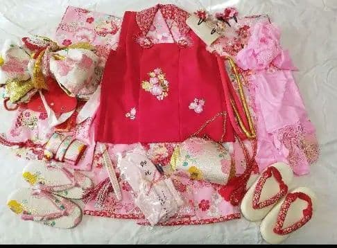 七五三　３歳　3才　花夢二　着物　セット　３才　一式