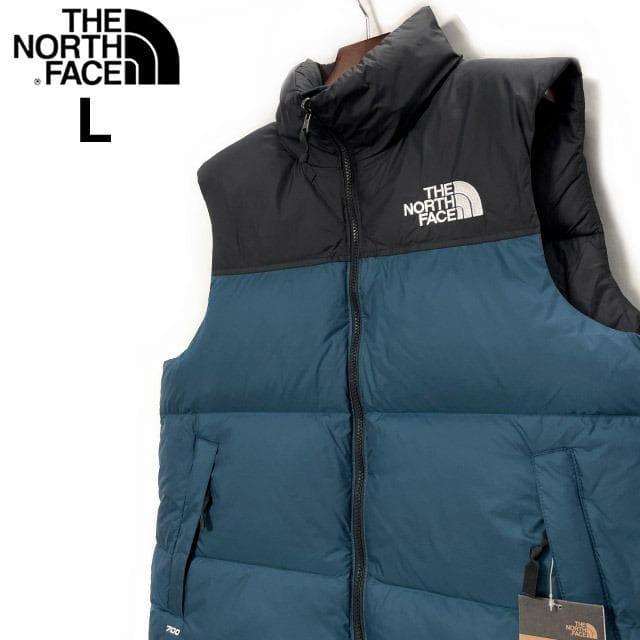 【期間限定価格】ノースフェイス ダウンベスト ヌプシ(L)青 黒 190122