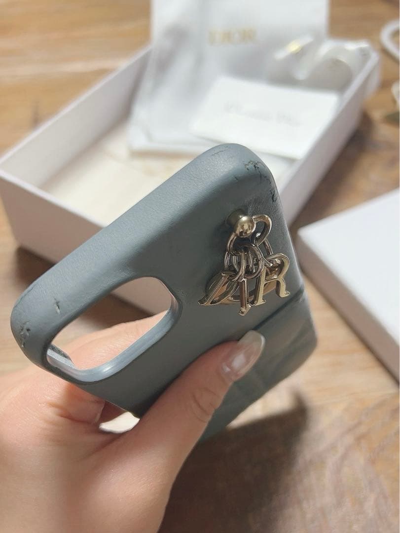 期間限定値下レディディオール　カナージュラムスキン　iPhone13.14ケース