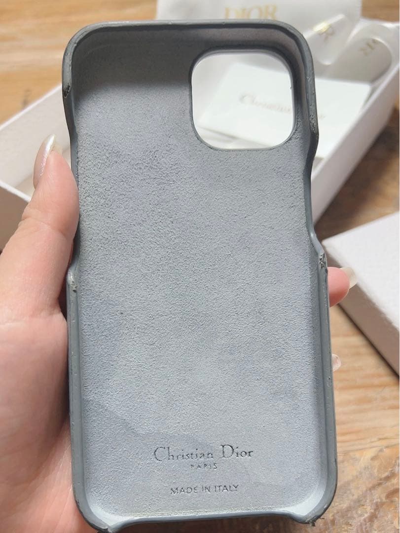 期間限定値下レディディオール　カナージュラムスキン　iPhone13.14ケース