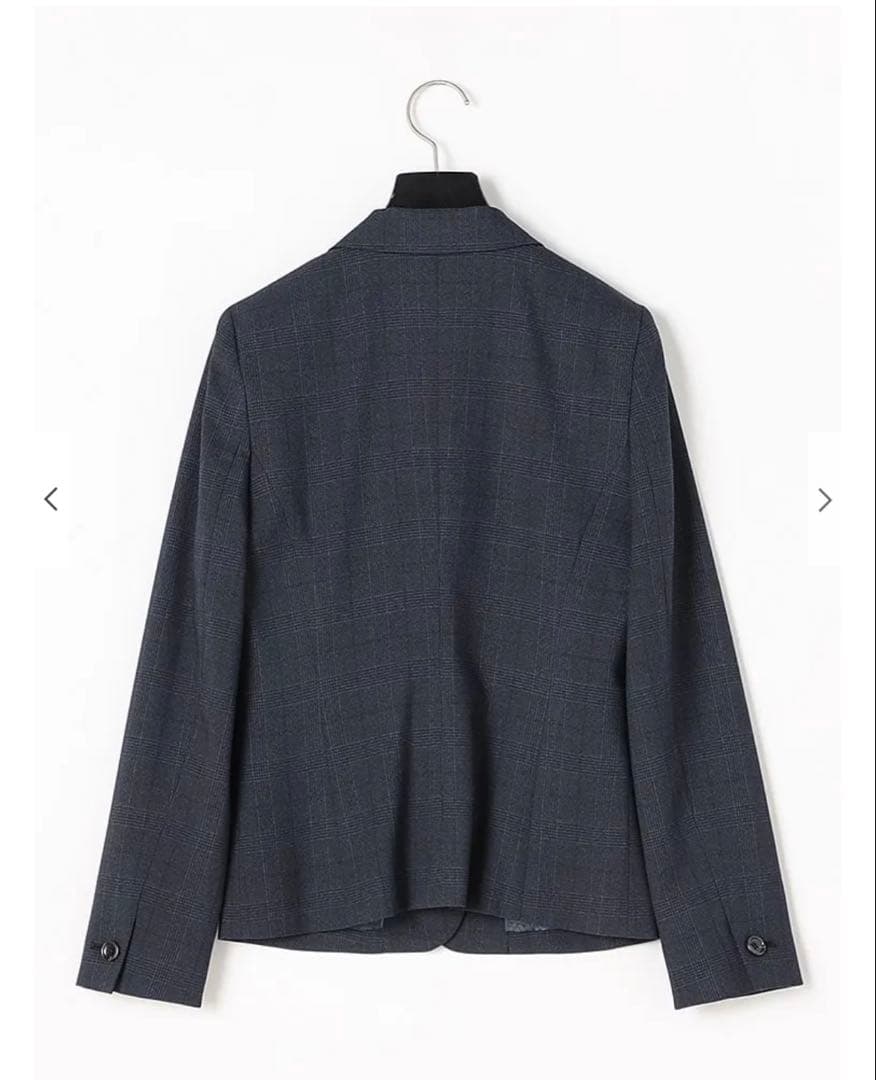 大幅値下げ！匿名発送★1回のみ着用！洗える ネイビーチェックパンツスーツ 11号