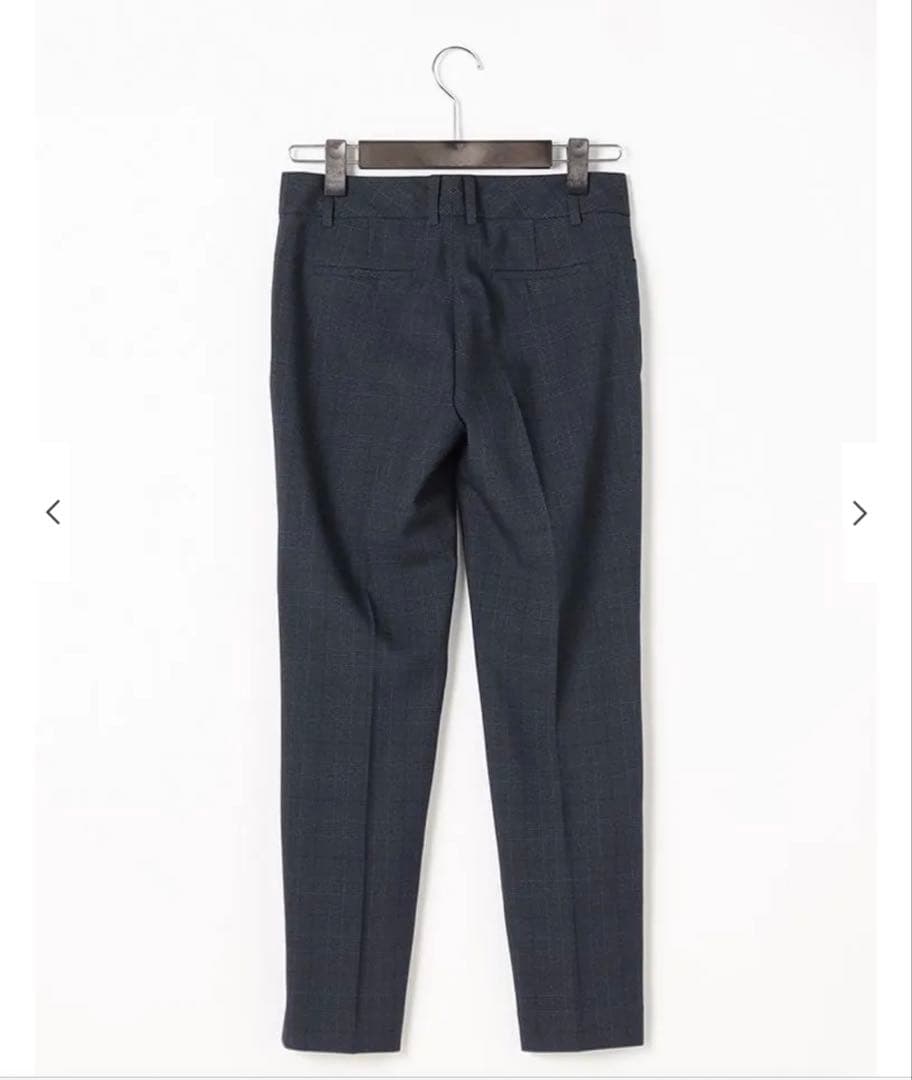 大幅値下げ！匿名発送★1回のみ着用！洗える ネイビーチェックパンツスーツ 11号